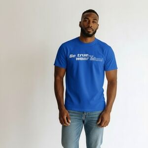 UK Kentucky Wildcats Blue T-Shirt Jerzees Large Graphic Live Blue TeeBrand